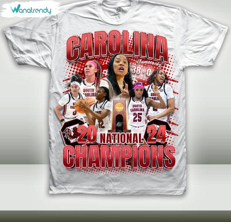 South Carolina Gamecocks Shirt, National Champions 2024 Short Sleeve T-Shirt