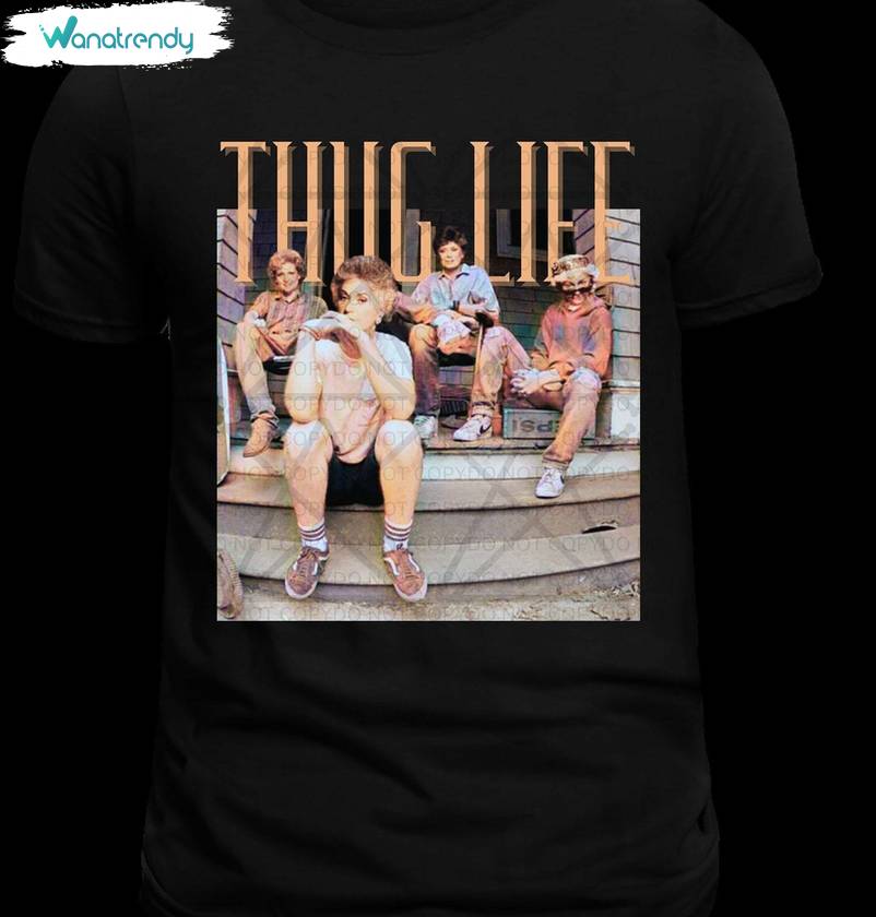 Thug Life Shirt, Tiktok Viral Humor Unisex Hoodie Long Sleeve