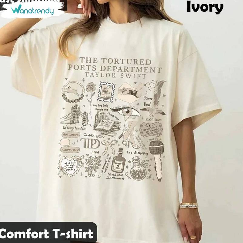 Retro Tortured Poet Department Shirt, Tracklist Unisex T Shirt Long Sleeve