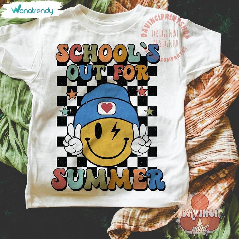 School S Out For Summer Shirt, Summer Vacation Unisex Hoodie Crewneck Sweatshirt