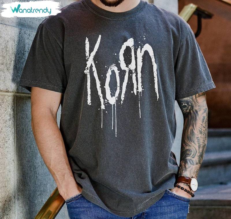Korn Band Shirt, Comfort Korn Rock Band Logo Long Sleeve Tee Tops