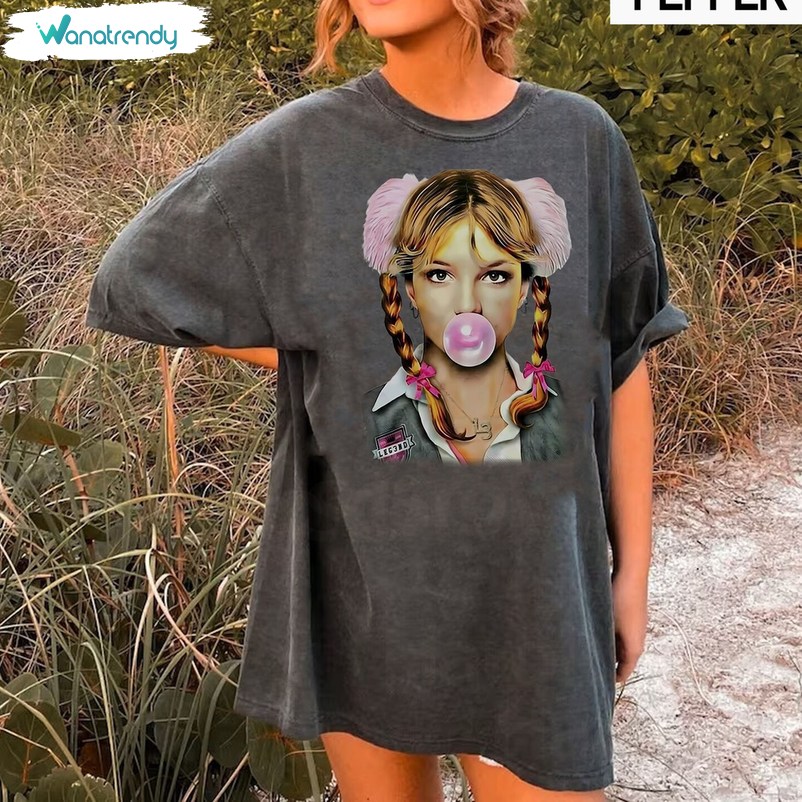 Retro Britney Spears Bubblegum Shirt, Britney Spears Short Sleeve Long Sleeve