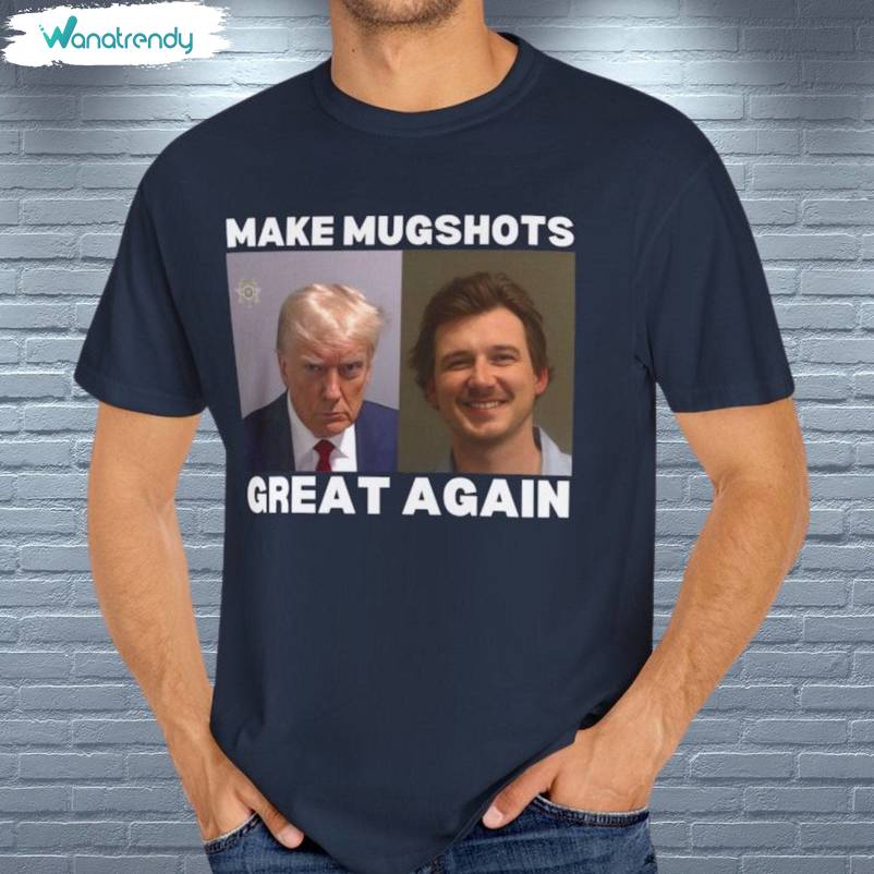 Morgan And Trump Make Mugshots Shirt, Wallen Concert Long Sleeve Crewneck Sweatshirt