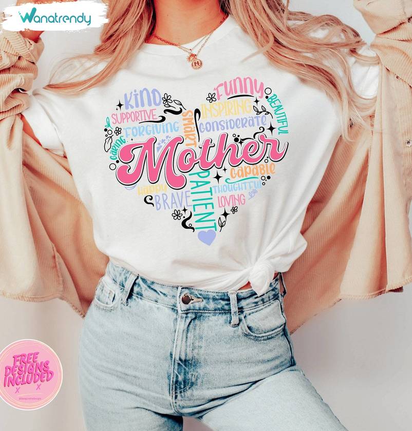Mother Heart Shirt, Christian Mom Quotes Long Sleeve Tee Tops