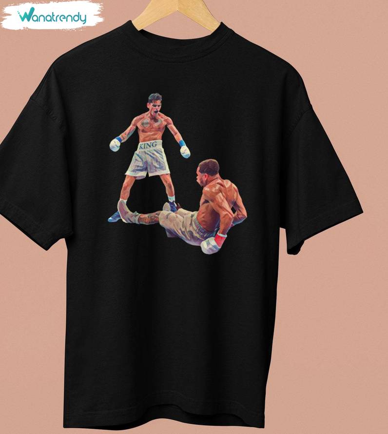 King Ryan Garcia Shirt, Knockout Devin Haney Boxing Short Sleeve Sweater