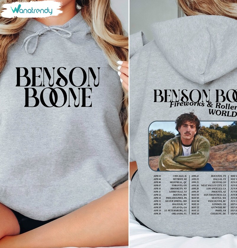 Fireworks And Rollerblades World Tour 2024 Short Sleeve , Benson Boone Shirt Hoodie