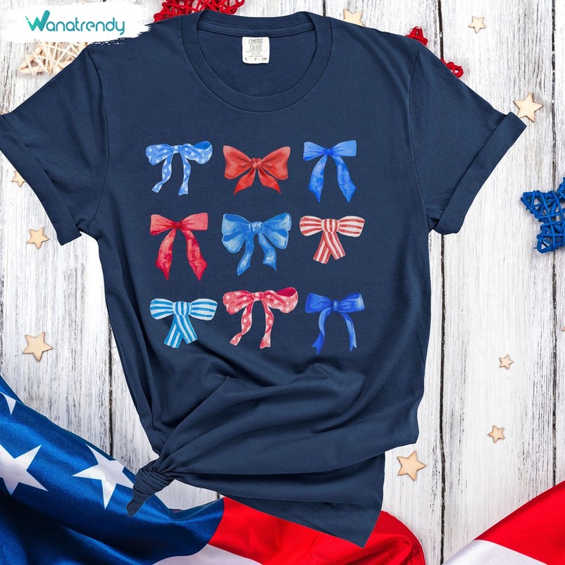 Coquette 4th Of July Shirt, Trendy American Girly Coquette Cowgirl Sweater T Shirt