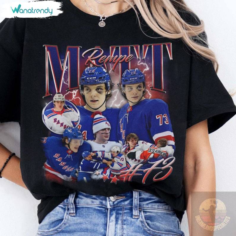 Vintage Matt Rempe Shirt, Must Have Rangers Hockey Crewneck Tee Tops