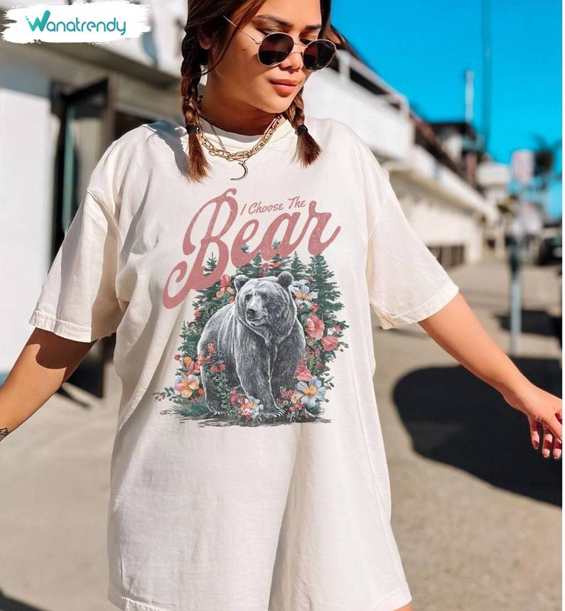 Team Bear New Rare Short Sleeve , Cool Design I Choose Bear Shirt Unisex Hoodie