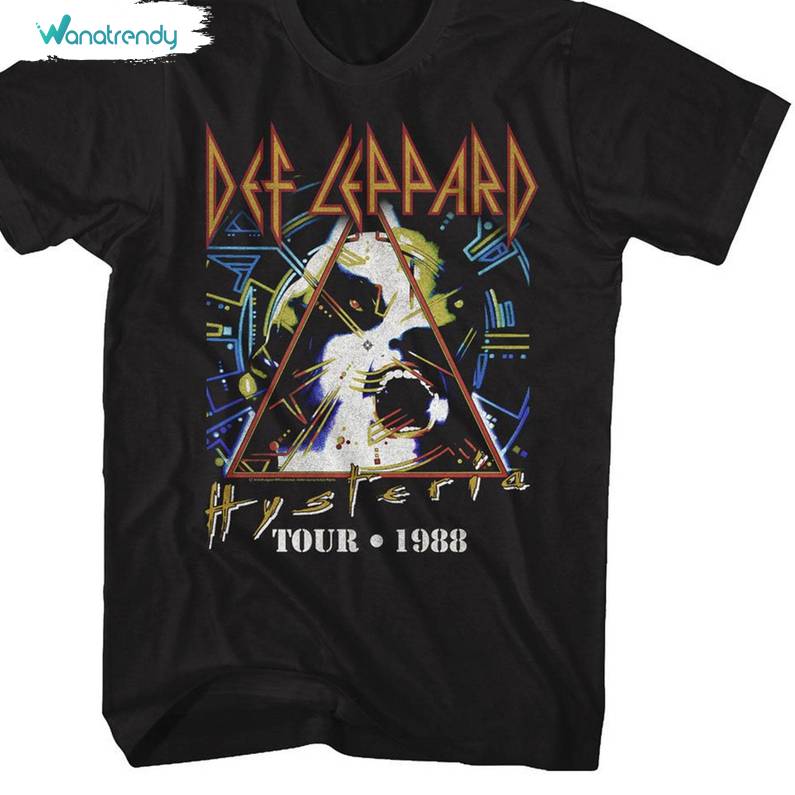 New Rare Def Leppard Tour Shirt, Unique 1988 Rock And Roll Music Long Sleeve Sweater