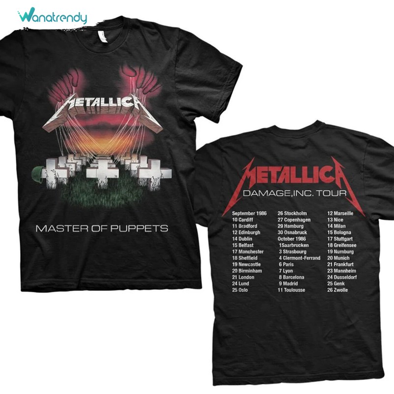 Metallica Master Of Puppets European Tour 86 T Shirt, Metallica 72 Seasons Shirt Tank Top