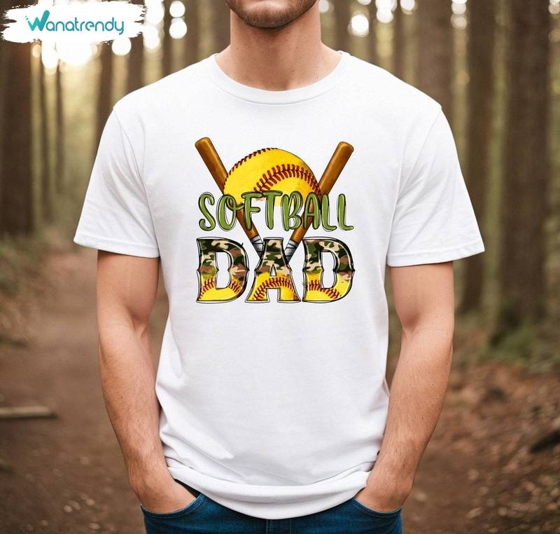 Trendy Softball Dad Shirt, Must Have Best Dad Short Sleeve Long Sleeve