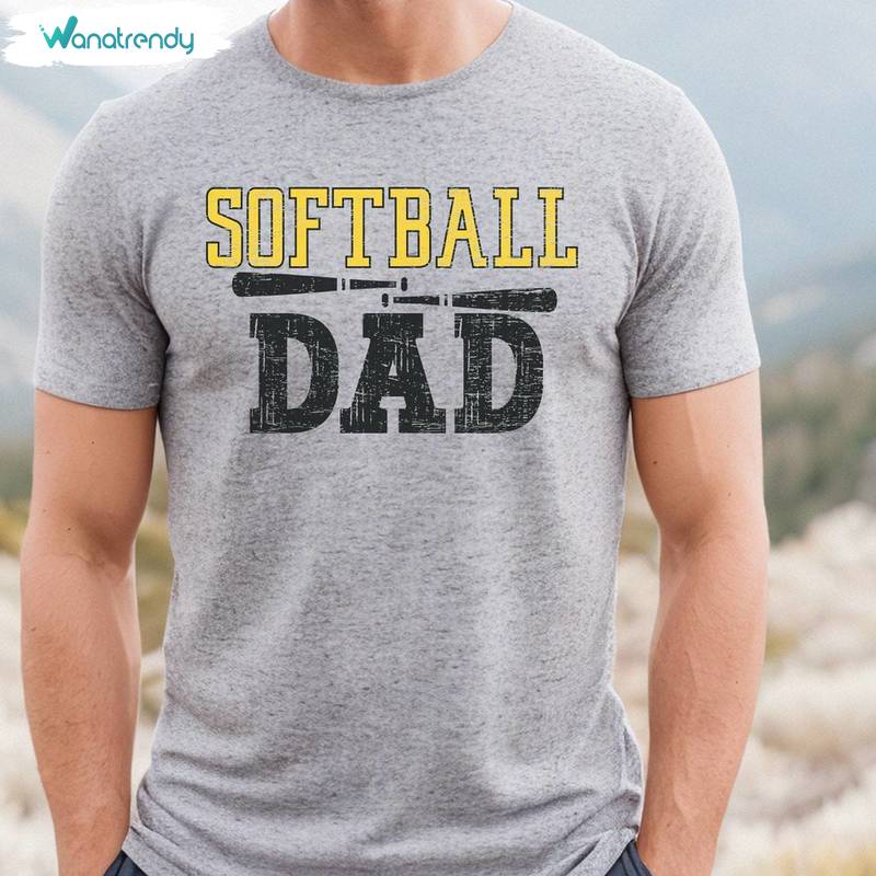Limited Softball Dad Shirt, Trendy Proud Softball Dad Unisex Hoodie Crewneck