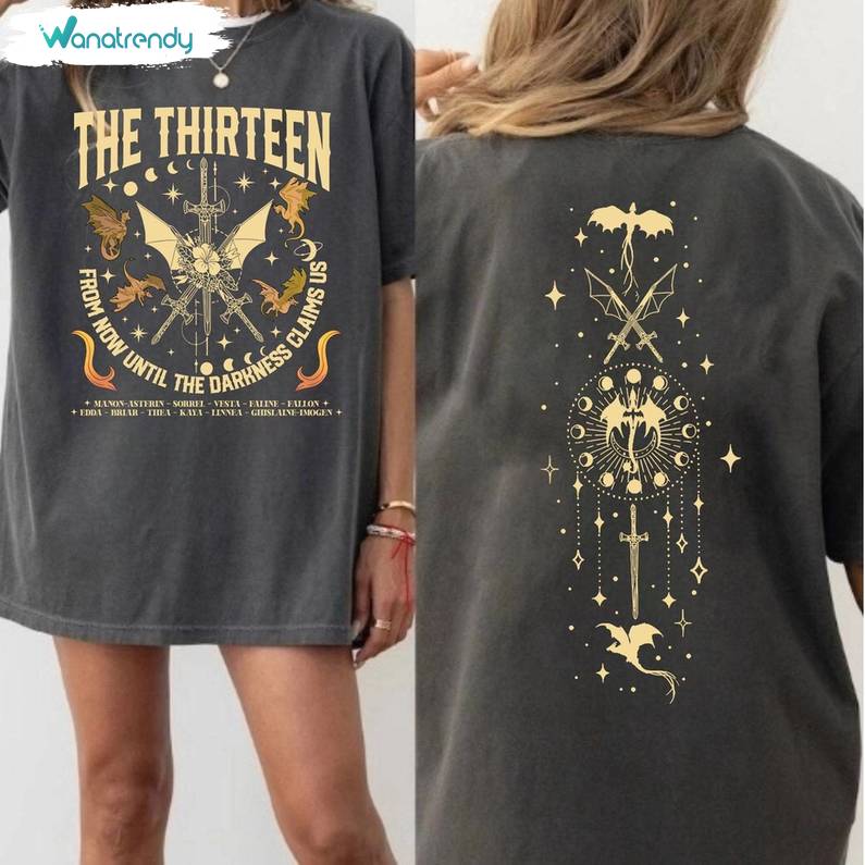 From Now Until The Darkness Claims Us Sweatshirt , Retro The Thirteen Throne Of Glass Shirt Crewneck