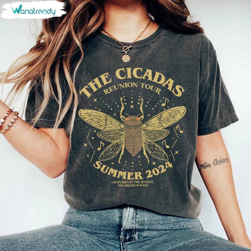 Trendy Cicada Invasion Unisex Hoodie, Limited Cicada Comeback Tour Shirt Short Sleeve