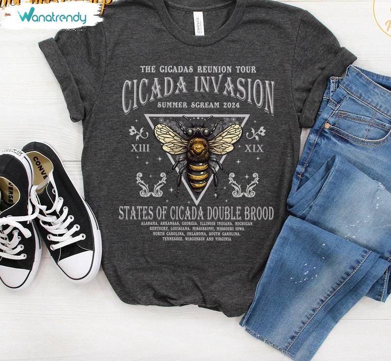 Cool Design Cicada Comeback Tour Shirt, Year Of The Cicadas Unisex Hoodie Crewneck