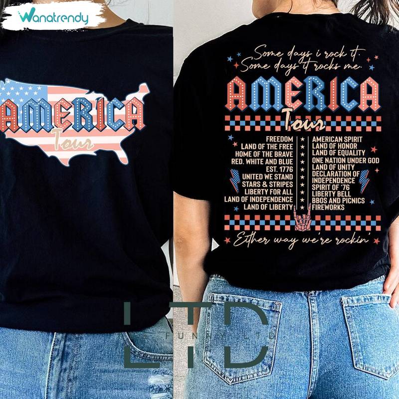 Groovy America Tour Shirt, Memorial Day New Rare Crewneck Sweater