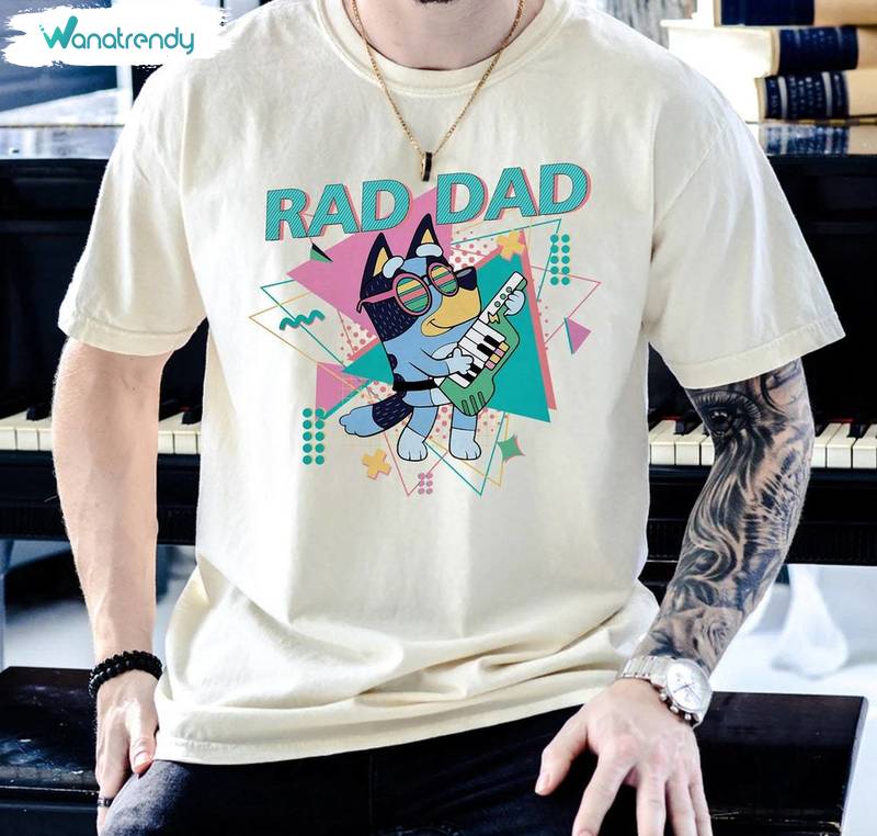New Rare Bluey Rad Dad Shirt, Must Have Rad Dad Club Crewneck Long Sleeve