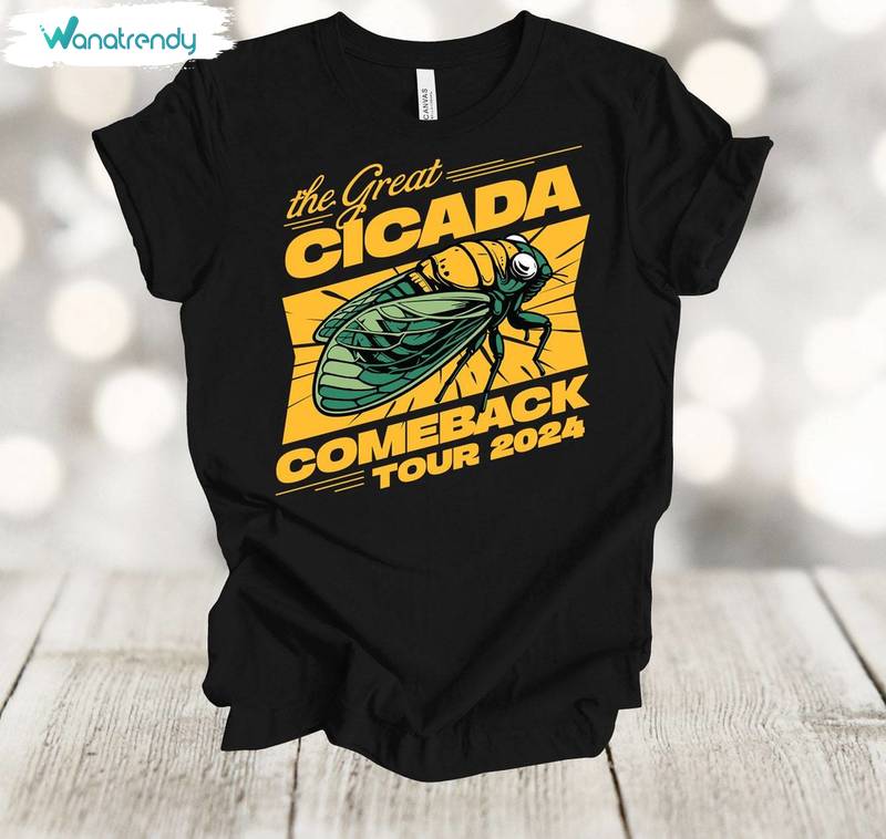Limited Cicada Comeback Tour Shirt, Vintage 2024 Summer Nights Crewneck Tee Tops