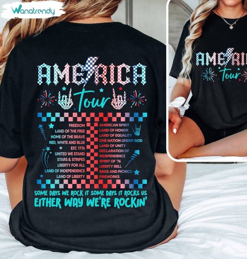 Vintage America Tour Shirt, New Rare Some Days We Rock It Long Sleeve