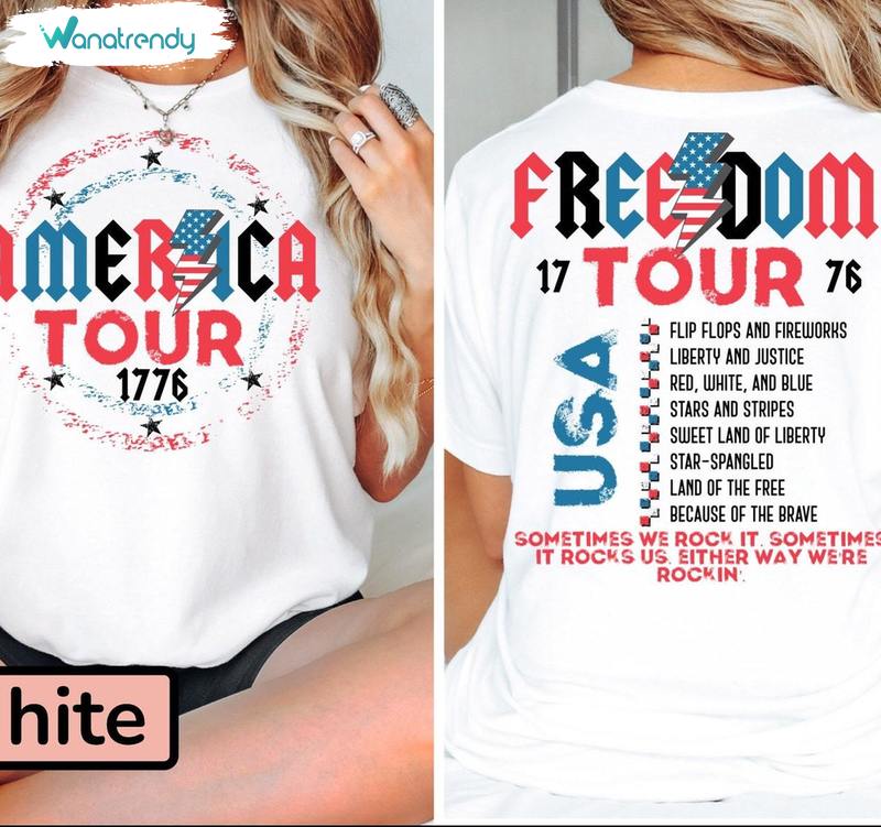 4th Of July Cool Design Unisex Hoodie, New Rare America Tour Shirt Long Sleeve