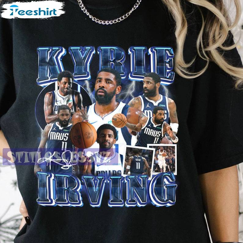 Unique Kyrie Irving Basketball Shirt, Vintage Crewneck Long Sleeve Gift For Fans