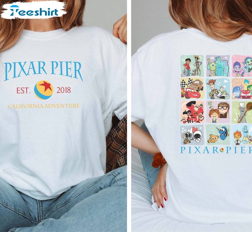 Awesome Pixar Fest 2024 Unisex Hoodie, New Rare Pixar Pier Disneyland Shirt Long Sleeve