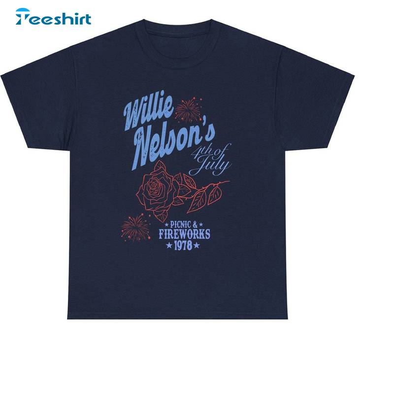 Willie Nelson Neutral Shirt, Trendy Memorial America Short Sleeve Hoodie
