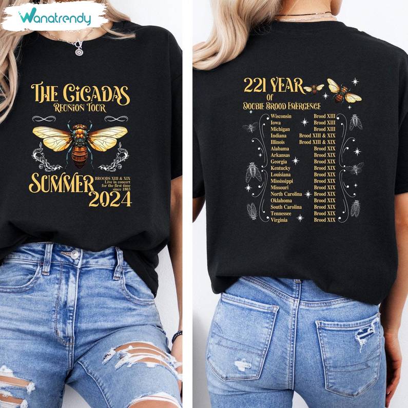 Cicadas Summer Scream 2024 Sweatshirt , Trendy Cicada Comeback Tour Shirt Hoodie