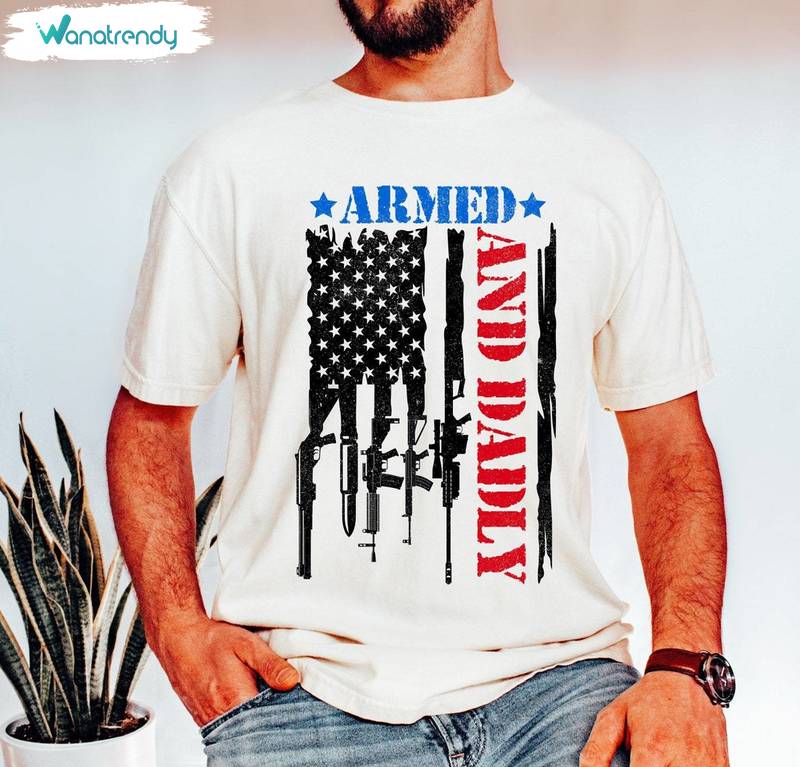 Awesome Dad Unisex T Shirt , Limited Fantastic Armed And Daddy Shirt Long Sleeve