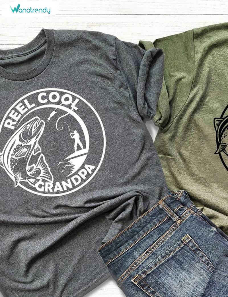 Groovy Fisherman Grandpa Sweatshirt , New Rare Reel Cool Dad Shirt Sweater