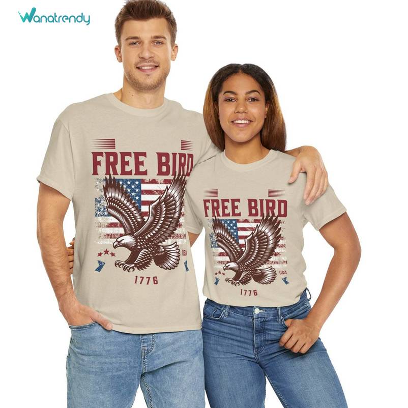 Free Bird Unisex Hoodie, Cool Design Free Bird America Shirt Long Sleeve