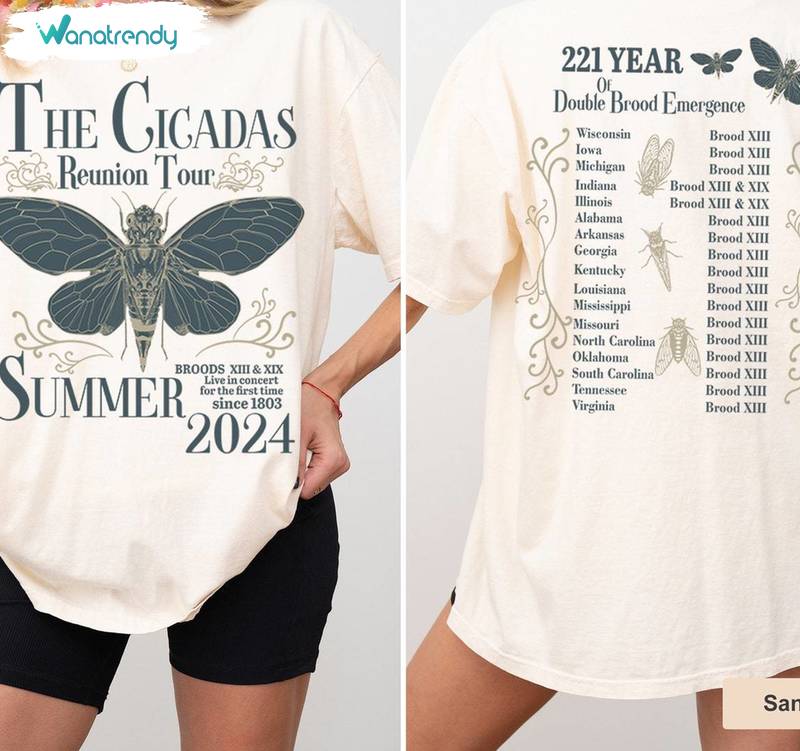 Trendy Cicada Comeback Tour Shirt, The Cicada Reunion Tour Tee Tops Sweater