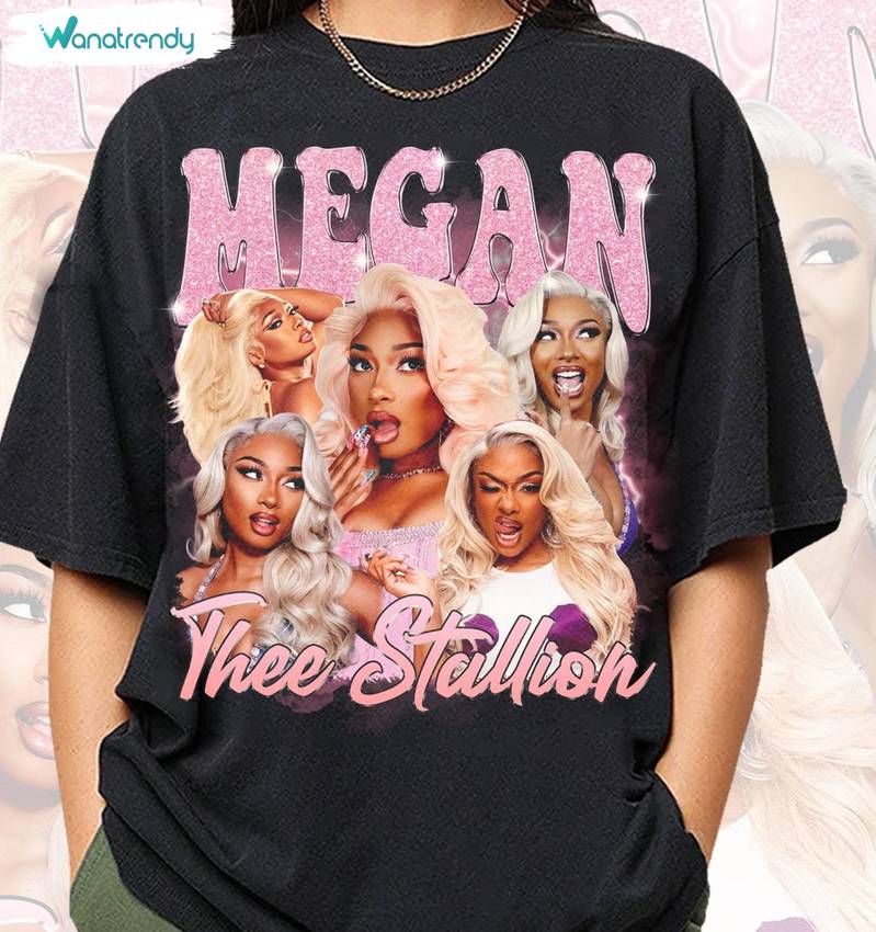 Megan Rapper Short Sleeve , Cool Design Megan Thee Stallion Shirt Long Sleeve