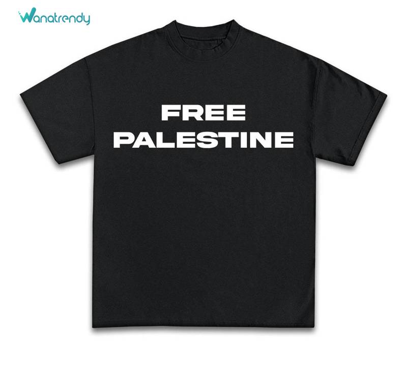 Trendy Free Palestine Spell Out Sweatshirt , Comfort Free Palestine Shirt Long Sleeve