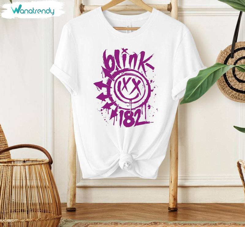 Trendy Smile Face Sweatshirt , Cool Design Blink 182 Shirt Unisex Hoodie