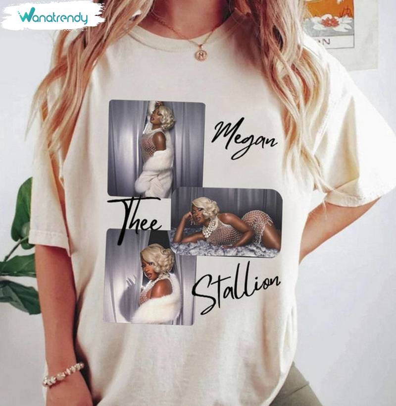 Cool Design Megan Thee Stallion Shirt, Vintage T Shirt Short Sleeve For Women