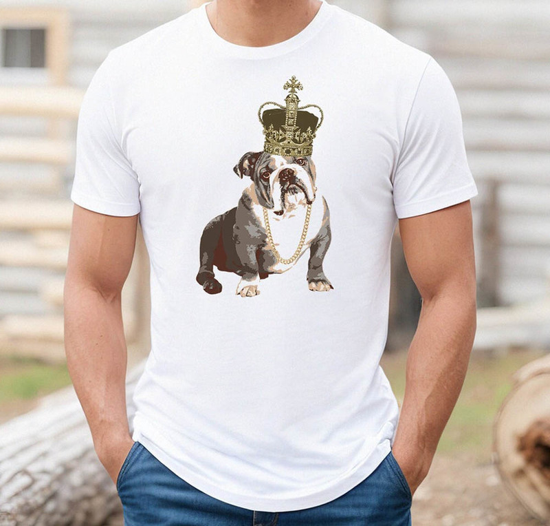 British Bulldog With Crown Funny Shirt