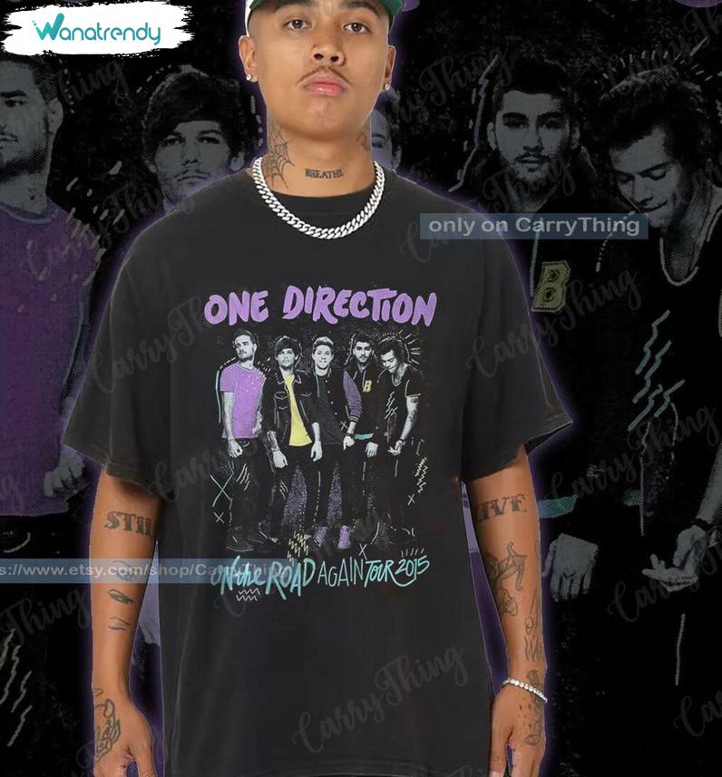 New Rare One Direction Shirt, Metal Direction Unisex Hoodie Short Sleeve