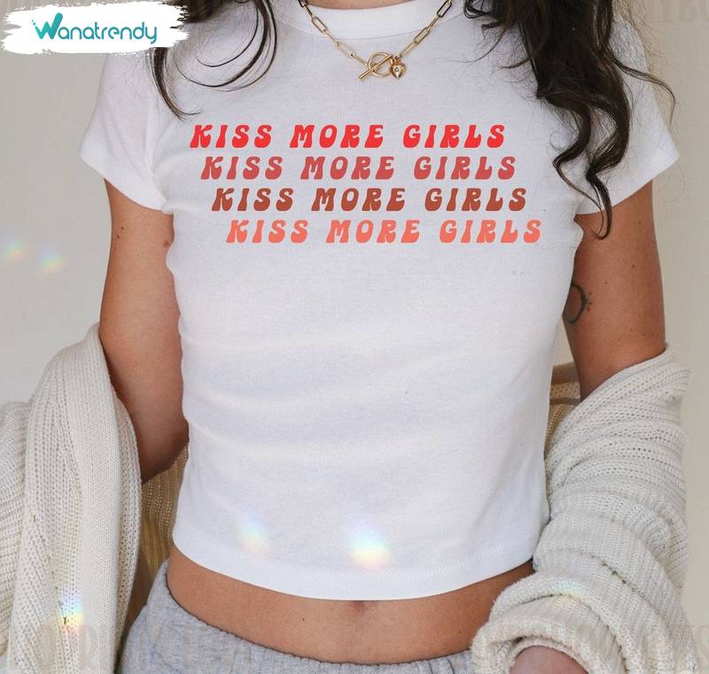 Pride Bi Lesbian Kiss Girls Crewneck, New Rare Kiss More Girls Shirt Hoodie