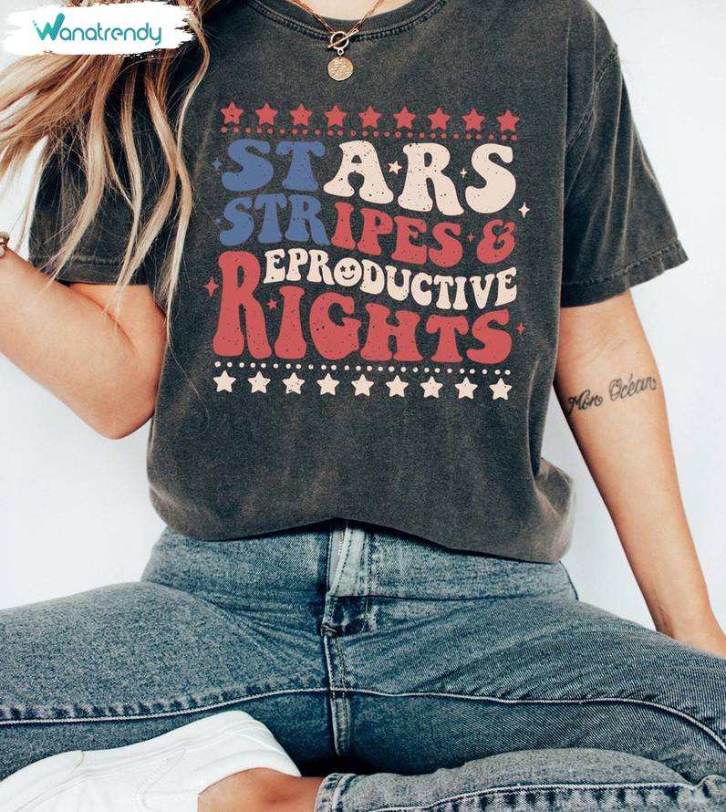American Flag Groovy Hoodie, Retro Stars Stripes And Reproductive Rights Shirt Sweatshirt