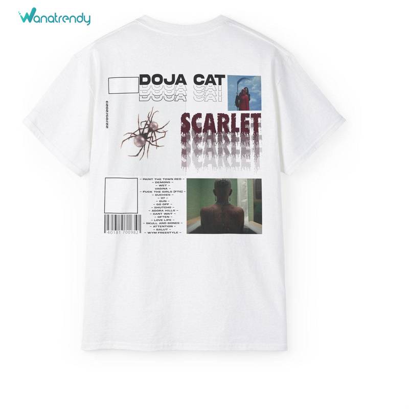 Doja Cat Groovy Shirt, Trendy Scarlet Album Crewneck Long Sleeve