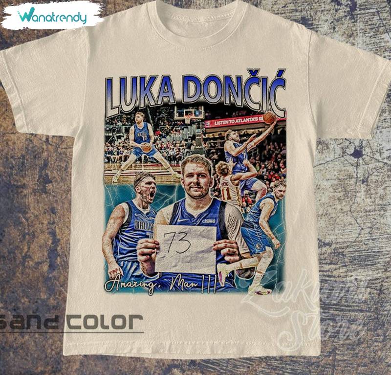 Modern Luka Doncic Shirt, Luka Doncic 73 Point Record New Rare Tee Tops Sweater