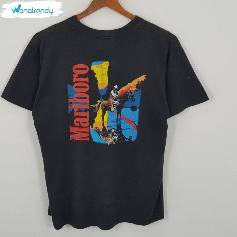 Cool Design Marlboro Cowboy Shirt, Groovy American Unisex T Shirt Unisex Hoodie