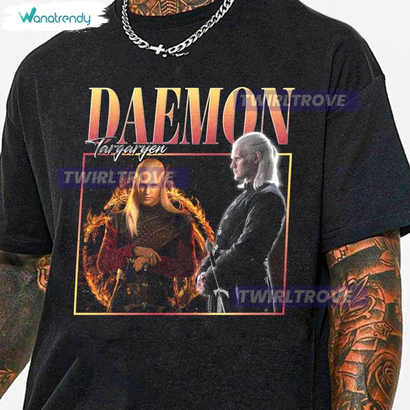 Creative Box Office Unisex Hoodie, Trendy Daemon Targaryen Shirt Long Sleeve