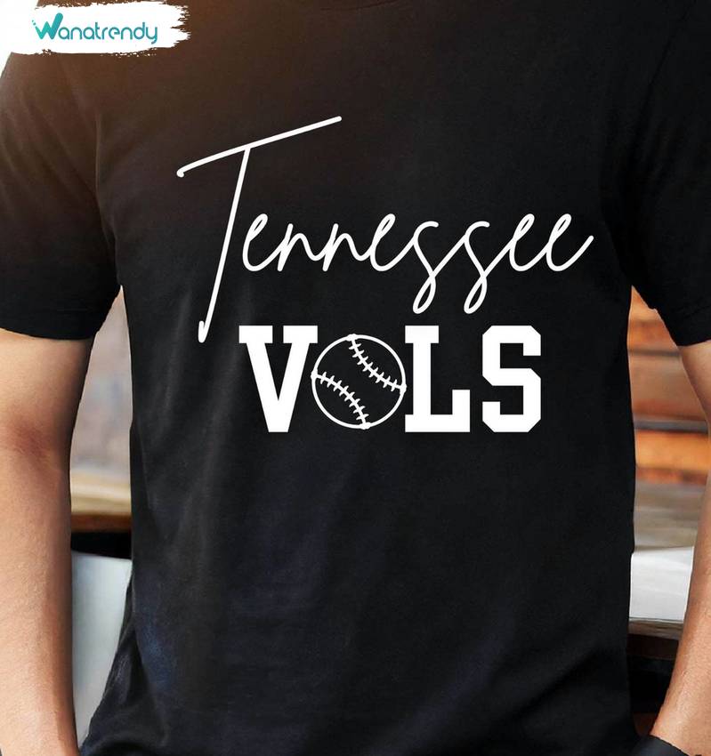 Tennessee Vols Trendy Shirt, Tn Volunteers Baseball Crewneck Long Sleeve