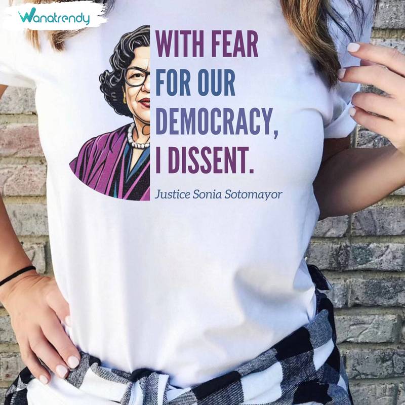 With Fear For Our Democracy Shirt, Democracy Vote Tee Tops Crewneck Sweatshirt