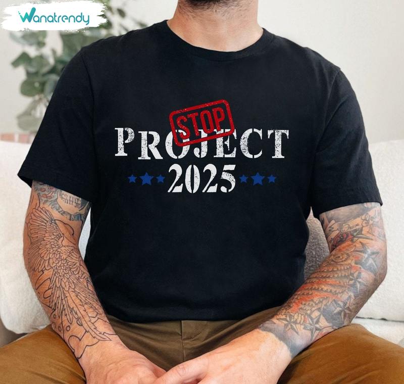 Basic Stop Project 2025 Shirt, Pro Democracy Election Tank Top Long Sleeve