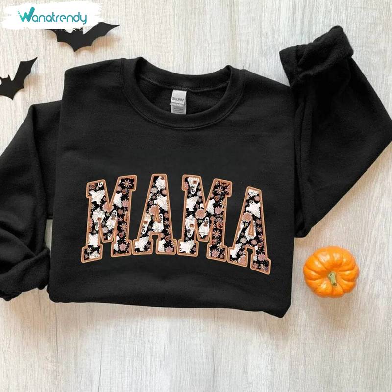 Halloween Spooky Mama Shirt, Retro Spooky Sweatshirt Tee Top