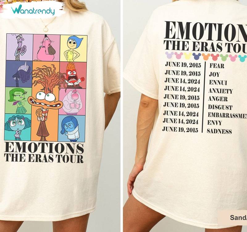 Emotions The Eras Tour Inside Out 2 Shirt, Cute Emotions Long Sleeve Crewneck
